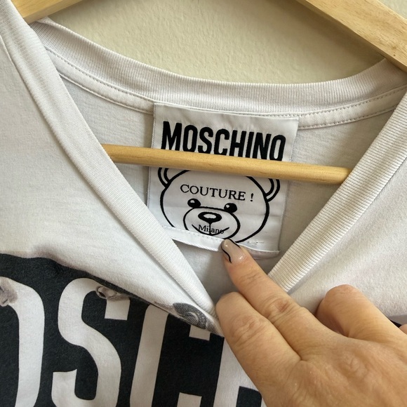 Moschino White Graphic Teddy Bear Tee - Picture 4 of 7